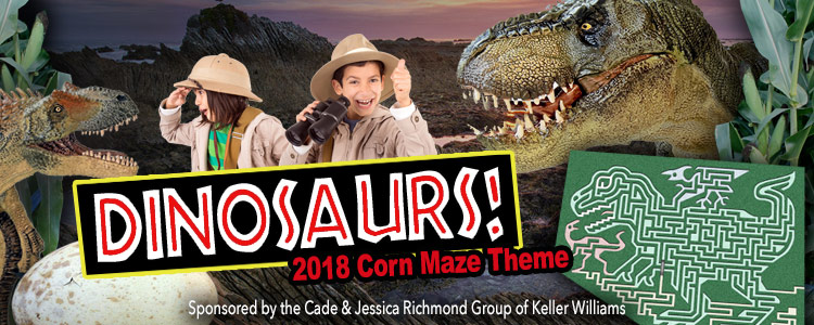 Corn Maze 2018 Dinosaurs sponsored by NBC5 Dallas-Fort Worth